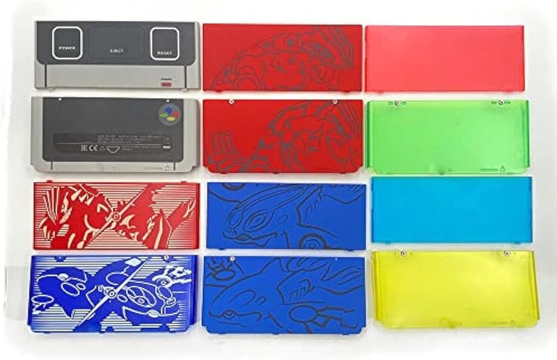 LightFairy 2015 for New 3DS Replacement Front Faceplate Back Plates Part Shell Housing Case Cover (Black) - Image 1
